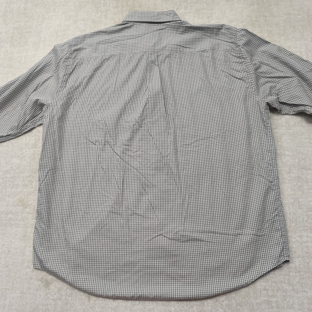 Peter Millar Crown Soft Shirt Mens XXL Grey Gingham Cotton Silk Button Down - Picture 4 of 8